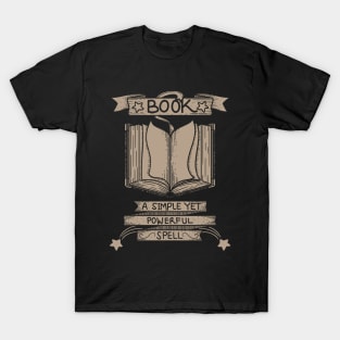 Book Simple Yet Powerful Line Art Illustration with Quote T-Shirt